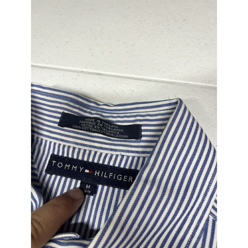 Tommy Hilfiger 100% Cotton Thick button Down Dress Shirt Size M - Picture 2 of 6